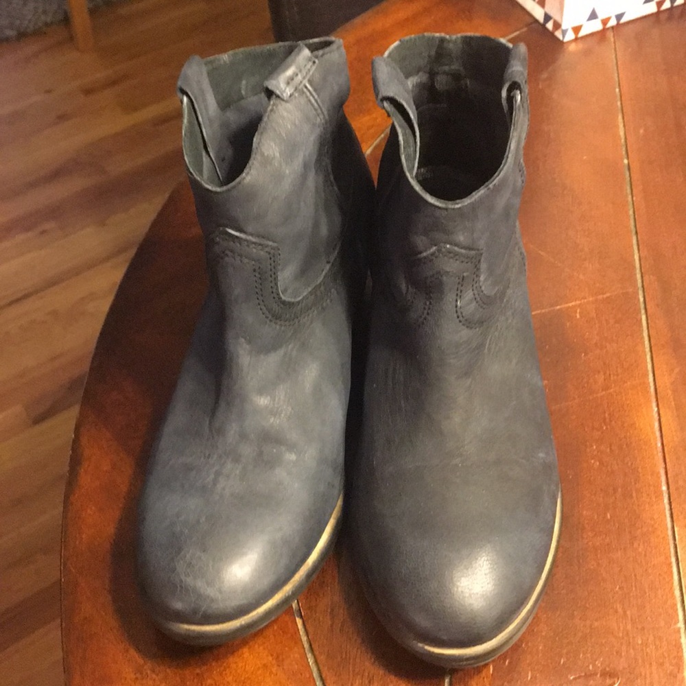 Navy ankle boots